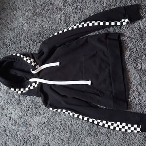 Medium reflex black and white checkered hoodie